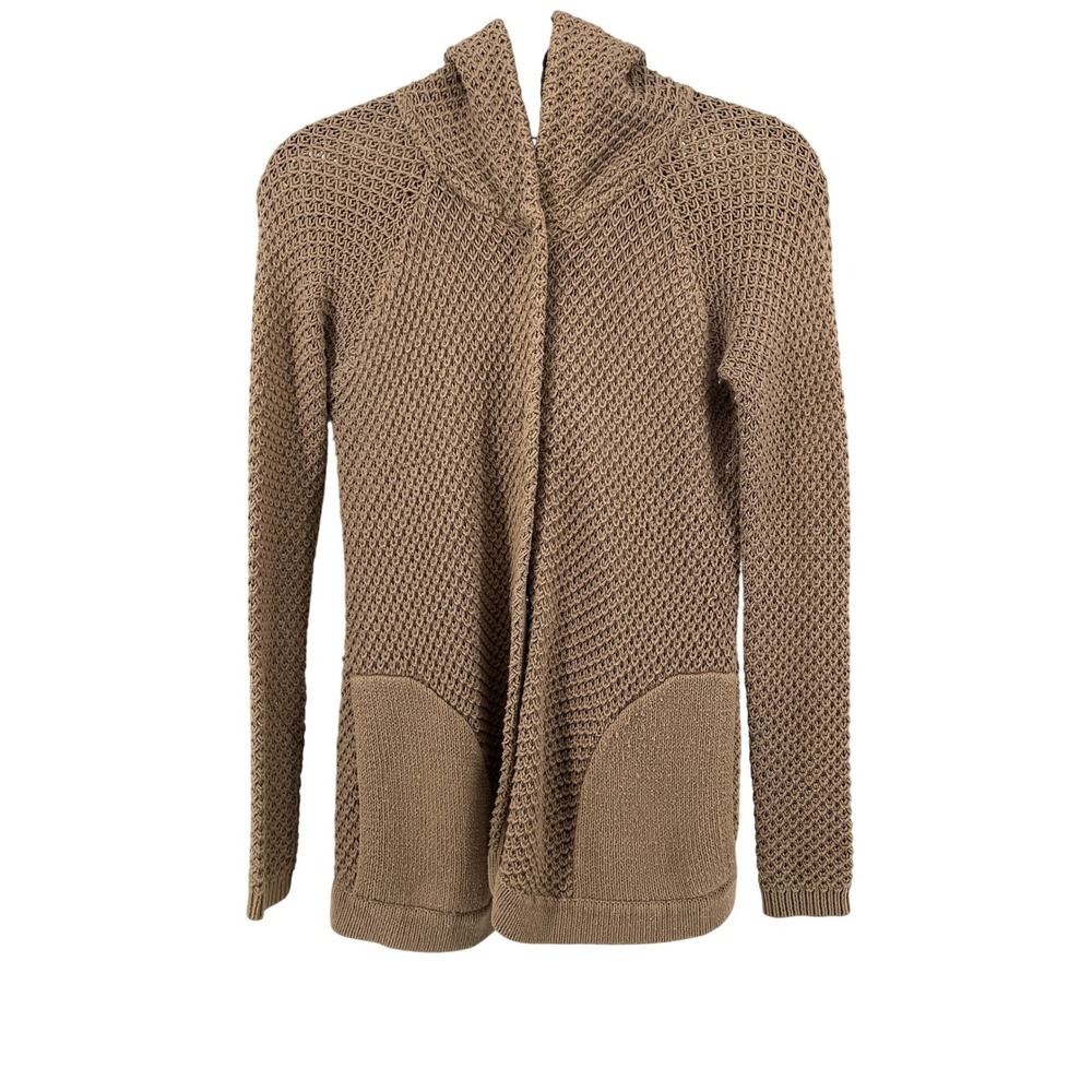 Sparrow by Anthropologie Knitted Cardigan Sweater Front Snap Closure Size XS tan